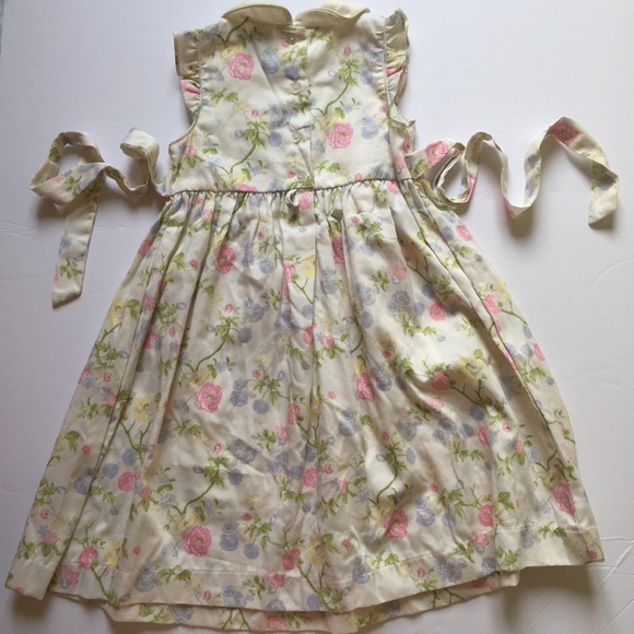 Vintage Laura Ashley Smocked Floral 4T Dress - Picture 3 of 8